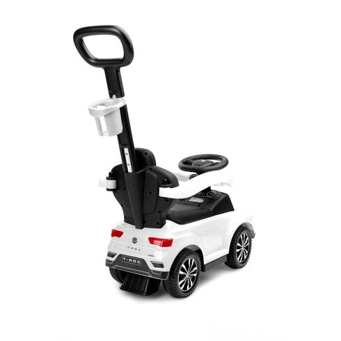 Masinuta ride-on cu maner parental Toyz Volkswagen T-ROC Alba, Culoare: Alb/Negru - poza 2 - ExclusivMAG.ro