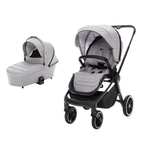 Carucior 2 in 1 ZOPA Move Silver Grey/Black, Culoare: Gri deschis