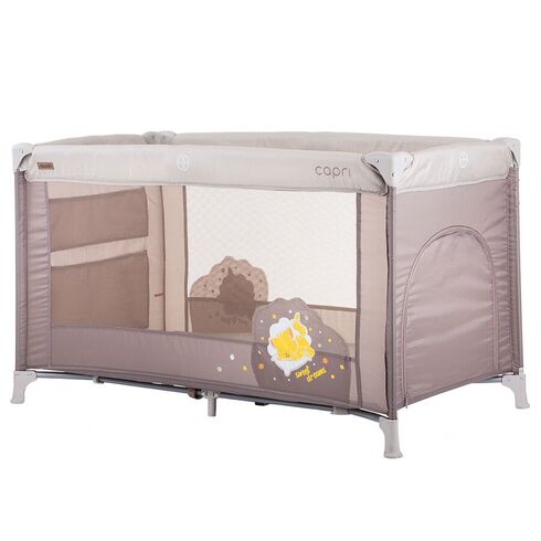 Patut pliabil Chipolino Capri humus, Culoare: Crem, Dimensiuni: 120x60
