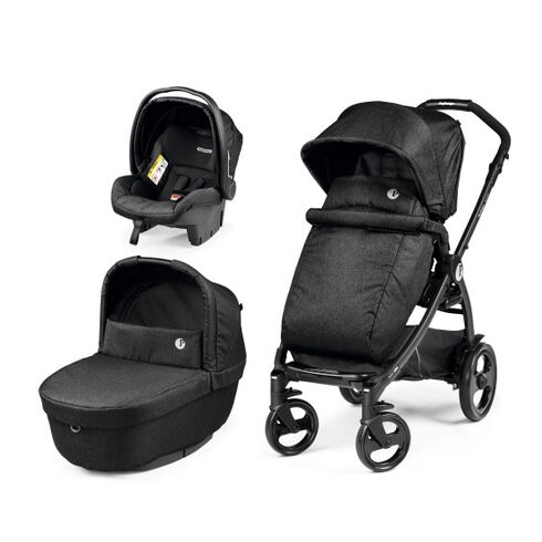 Carucior 3 in 1 Peg Perego Book 51 Titania Primoviaggio SL, 0-22 kg, Futura Ardesia, Gri inchis, Culoare: Gri/Negru  - ExclusivMAG.ro