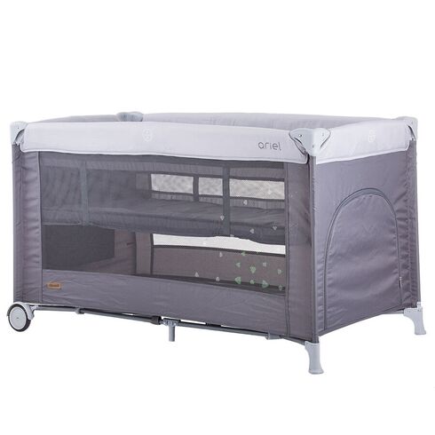 Patut pliabil Chipolino Ariel platinum, Culoare: Gri, Dimensiuni: 120x60