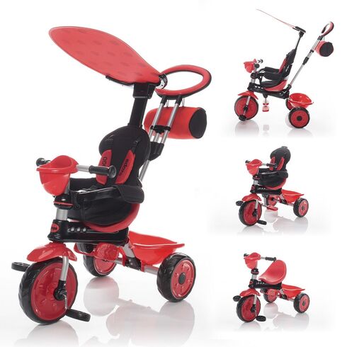 Tricicleta reglabila ZOPA ZooGo Ladybug, Culoare: Rosu  - ExclusivMAG.ro
