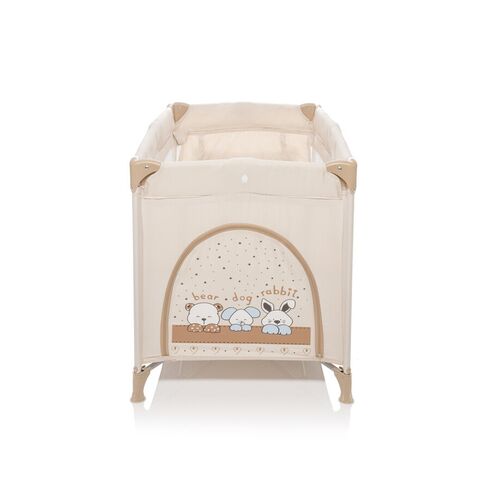 Patut pliant 2 nivele ZOPA Nanny Animal Beige, Culoare: Crem,poza 3