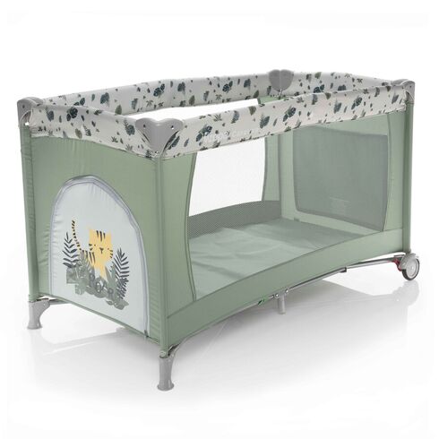 Patut pliant 1 nivel ZOPA Caravan Jungle Green, Culoare: Verde, Dimensiuni: 120x60  - ExclusivMAG.ro