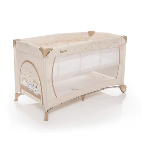 Patut pliant 2 nivele ZOPA Nanny Animal Beige, Culoare: Crem