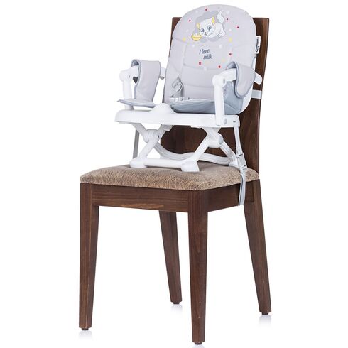 Inaltator scaun de masa Chipolino Lollipop platinum, Culoare: Alb/Gri,poza 7