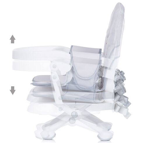 Inaltator scaun de masa Chipolino Lollipop platinum, Culoare: Alb/Gri,poza 5