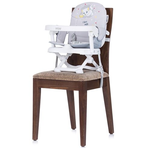 Inaltator scaun de masa Chipolino Lollipop platinum, Culoare: Alb/Gri,poza 6