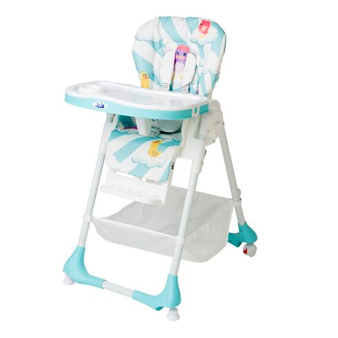Scaun de masa Juju Eat&Joy, Happy Birds, Culoare: Turquoise
