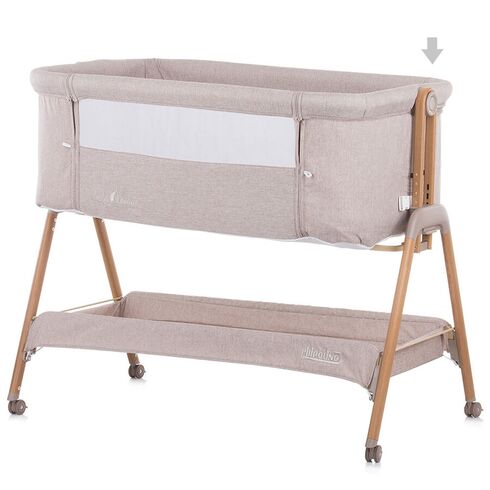 Patut Co-Sleeper Chipolino Sweet Dreams mocca wood, Culoare: Crem,poza 4