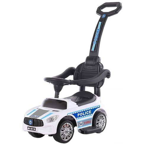 Masinuta de impins Chipolino Police white cu maner, Culoare: Alb