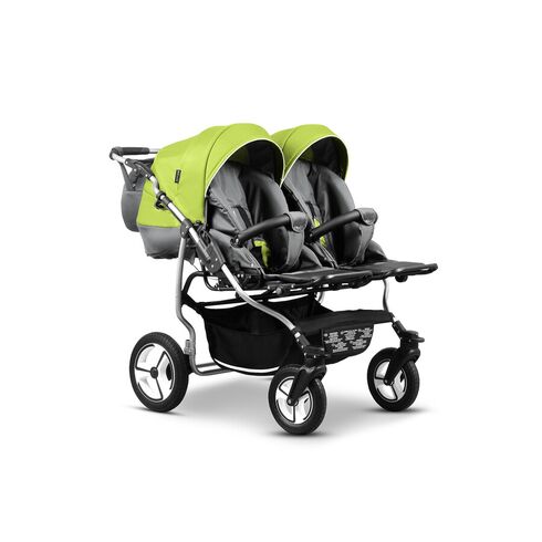 Carucior pentru gemeni Mikado TWIN T-08 3 in 1, Culoare: Verde,poza 4