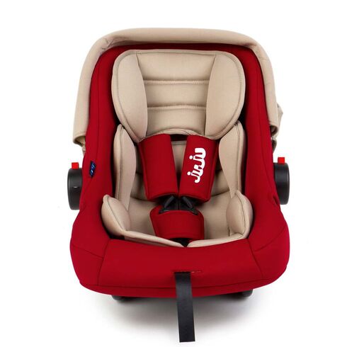 Cos Auto Juju Baby Boo, Bej-Bordo, Culoare: Crem, Grupa: 0-13kg (0 luni - 12 luni),poza 3