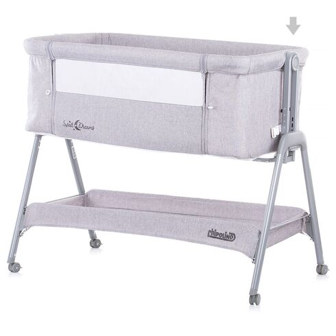 Patut Co-Sleeper Chipolino Sweet Dreams grey, Culoare: Gri,poza 4