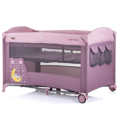 Patut pliabil Chipolino Merida blush cu laterala culisanta, Culoare: Mov,poza 5  - ExclusivMAG.ro Patut pliabil Chipolino Merida blush cu laterala culisanta, Culoare: Mov,poza 5