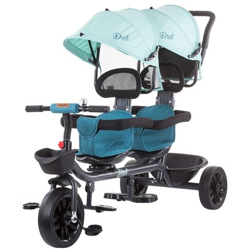Tricicleta gemeni Chipolino Duet mint, Culoare: Blue