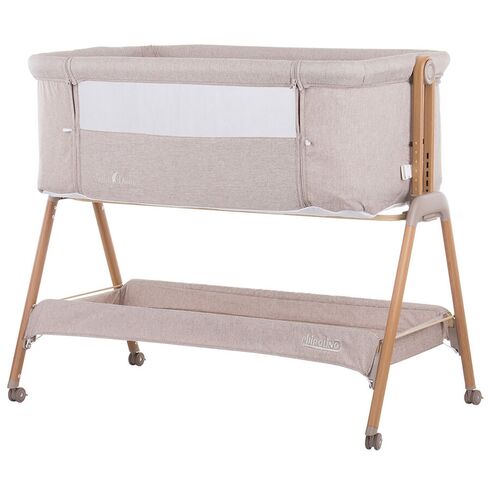 Patut Co-Sleeper Chipolino Sweet Dreams mocca wood, Culoare: Crem