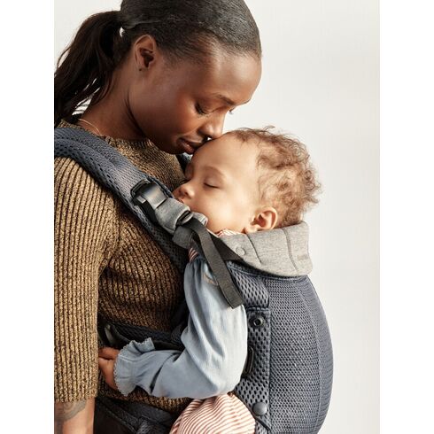 Marsupiu anatomic BabyBjorn cu multiple pozitii de purtare colectia Harmony, 3D Mesh, Anthracite - Editie Limitata, Culoare: Gri,poza 8