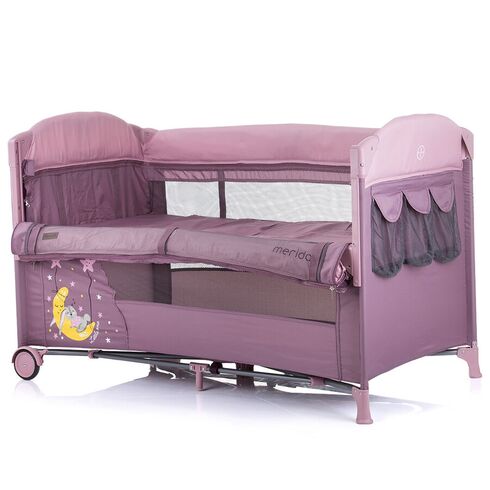 Patut pliabil Chipolino Merida blush cu laterala culisanta, Culoare: Mov,poza 4  - ExclusivMAG.ro Patut pliabil Chipolino Merida blush cu laterala culisanta, Culoare: Mov,poza 4