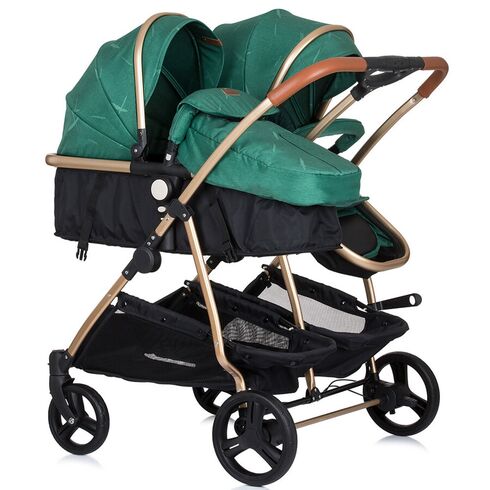 Carucior gemeni Chipolino Duo Smart 3 in 1 avocado, Culoare: Verde - poza 8 - ExclusivMAG.ro