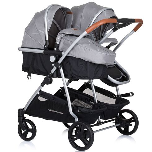 Carucior gemeni Chipolino Duo Smart 3 in 1 anthracite, Culoare: Gri - poza 8 - ExclusivMAG.ro