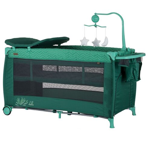 Patut pliabil Chipolino Bella avocado, Culoare: Verde, Dimensiuni: 120x60