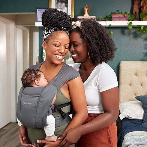 Marsupiu Ergobaby Embrace Soft Air Mesh Wasted Black, Culoare: Gri,poza 2