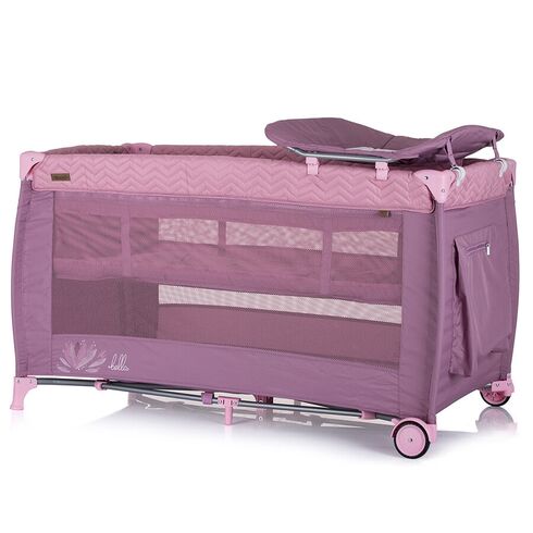 Patut pliabil Chipolino Bella blush, Culoare: Mov, Dimensiuni: 120x60,poza 3