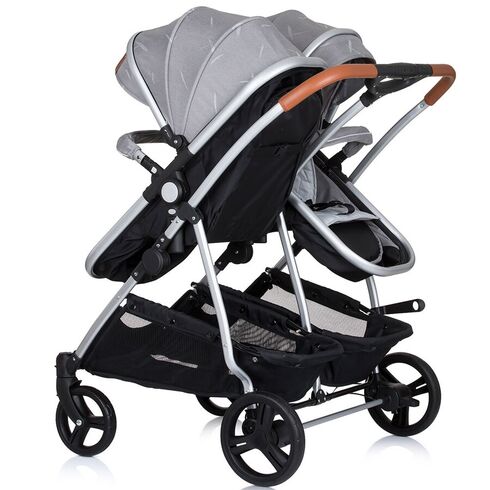 Carucior gemeni Chipolino Duo Smart 3 in 1 anthracite, Culoare: Gri - poza 10 - ExclusivMAG.ro