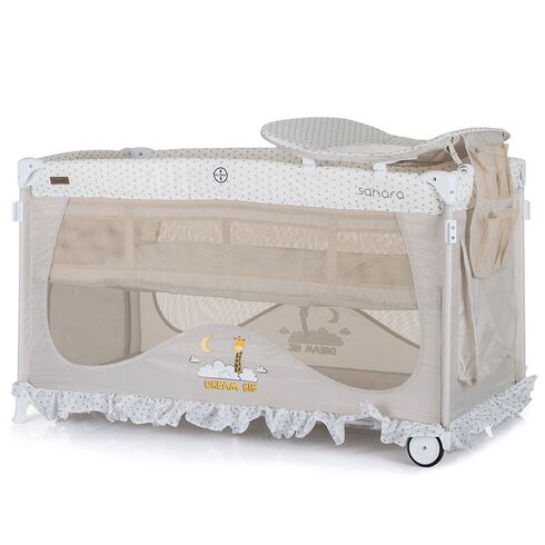 Patut pliabil Chipolino Sahara giraffe, Culoare: Crem, Dimensiuni: 120x60,poza 4