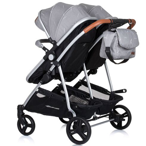 Carucior gemeni Chipolino Duo Smart 3 in 1 anthracite, Culoare: Gri - poza 11 - ExclusivMAG.ro