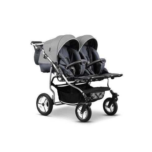 Carucior pentru gemeni Mikado TWIN T-06 3 in 1, Culoare: Gri - poza 2 - ExclusivMAG.ro