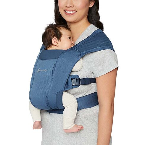 Marsupiu Ergobaby Embrace Soft Air Mesh Blue, Culoare: Albastru