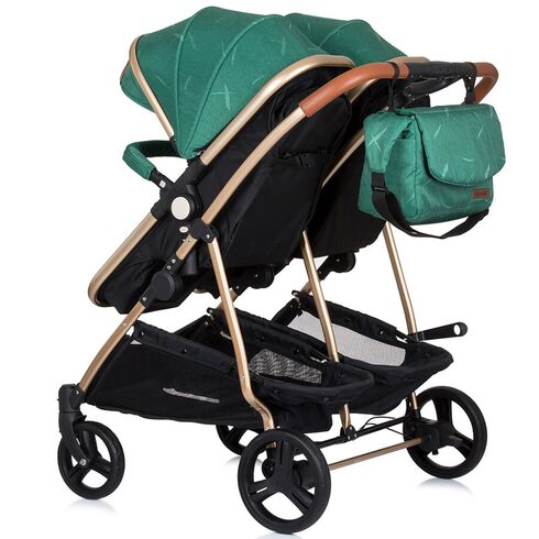 Carucior gemeni Chipolino Duo Smart 3 in 1 avocado, Culoare: Verde - poza 11 - ExclusivMAG.ro
