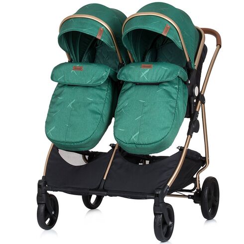 Carucior gemeni Chipolino Duo Smart 3 in 1 avocado, Culoare: Verde - poza 4 - ExclusivMAG.ro
