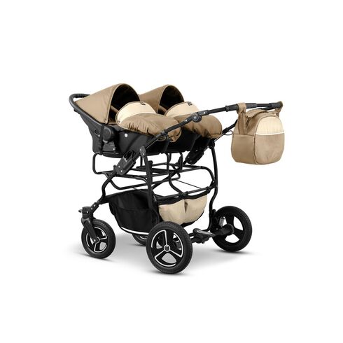 Carucior pentru gemeni Mikado TWIN T-16 3 in 1, Culoare: Crem - poza 4 - ExclusivMAG.ro