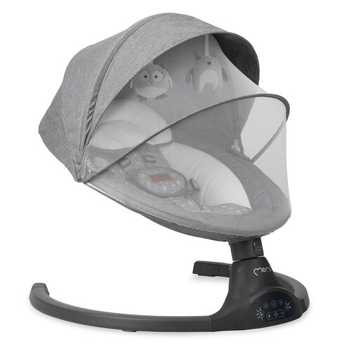 Balansoar electric MoMi Lami, Dark Grey, Culoare: Gri,poza 2