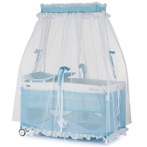 Patut pliabil Chipolino Sahara sailor, Culoare: Blue, Dimensiuni: 120x60,poza 3