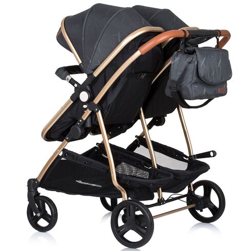 Carucior gemeni Chipolino Duo Smart 3 in 1 raven, Culoare: Negru - poza 11 - ExclusivMAG.ro