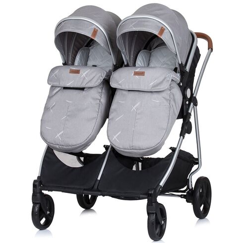 Carucior gemeni Chipolino Duo Smart 3 in 1 anthracite, Culoare: Gri - poza 4 - ExclusivMAG.ro