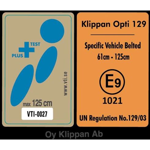 Scaun auto Klippan OPTI129 i-Size Rearfacing 125 cm/32 Kg, Culoare: Negru, Grupa: 9-36kg (9 luni - 12 ani) - poza 2 - ExclusivMAG.ro