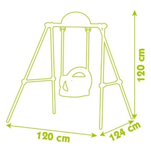 Leagan pentru copii Smoby Baby Swing cu cadru metalic,poza 4