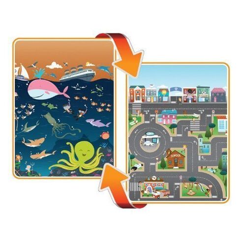 Covoras de Joaca cu Doua Fete pentru Copii City / Ocean - Prince Lionheart