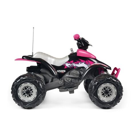 ATV Peg Perego Corral T-Rex, 330W, 12V, 3 ani +, Roz/ Negru, Culoare: Roz, Capacitate acumulator: 12V,poza 6  - ExclusivMAG.ro ATV Peg Perego Corral T-Rex, 330W, 12V, 3 ani +, Roz/ Negru, Culoare: Roz, Capacitate acumulator: 12V,poza 6