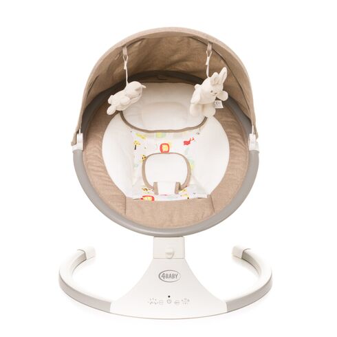 Leagan electric cu telecomanda 4Baby ROCK'N RELAX Camel, Culoare: Crem,poza 5