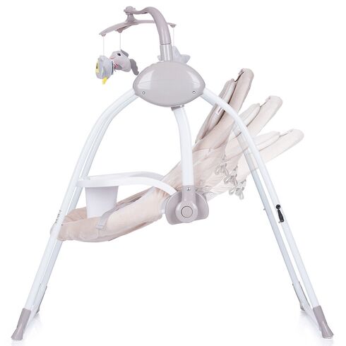 Leagan electric si balansoar Chipolino Nux humus, Culoare: Crem,poza 3