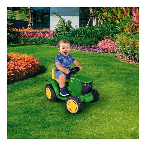 Tractor electric Peg Perego Mini JD John Deere, 6V, 12luni +, Verde / Galben,poza 8