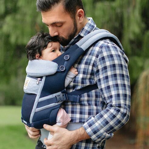 Marsupiu Ergobaby Adapt Cool Air Mesh Chambray,poza 4