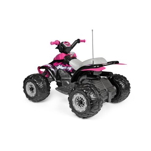 ATV Peg Perego Corral T-Rex, 330W, 12V, 3 ani +, Roz/ Negru, Culoare: Roz, Capacitate acumulator: 12V,poza 3  - ExclusivMAG.ro ATV Peg Perego Corral T-Rex, 330W, 12V, 3 ani +, Roz/ Negru, Culoare: Roz, Capacitate acumulator: 12V,poza 3