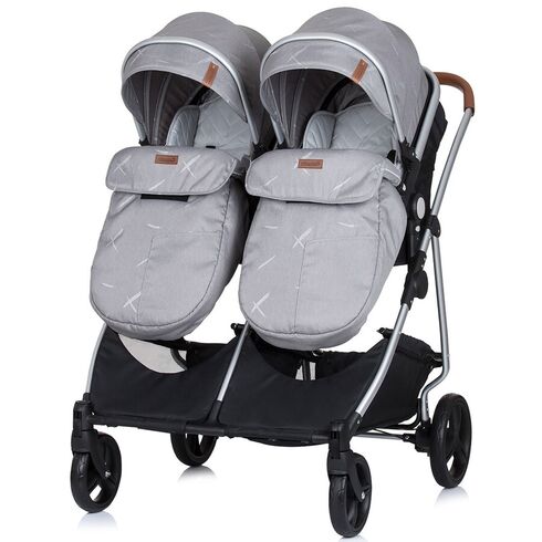 Carucior gemeni Chipolino Duo Smart 2 in 1 anthracite, Culoare: Gri - poza 4 - ExclusivMAG.ro